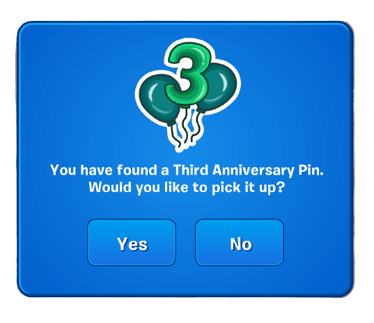 NewCP Cheats: Third Anniversary Pin Tracker