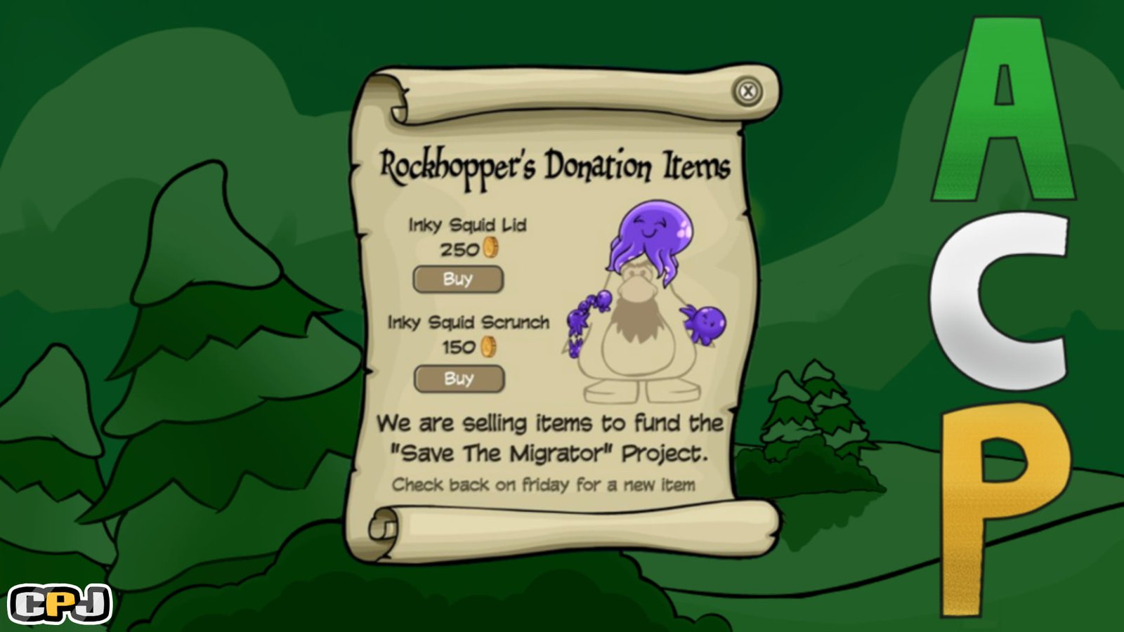 CPJourney Cheats: Rockhopper’s Donation Items Tracker [Week 2]