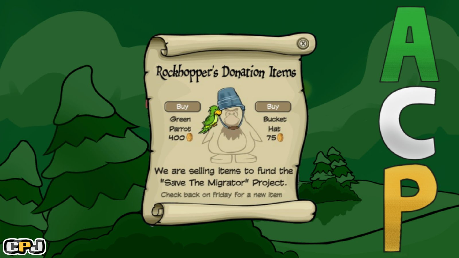 CPJourney Cheats: Rockhopper’s Donation Items Tracker [Week 3]